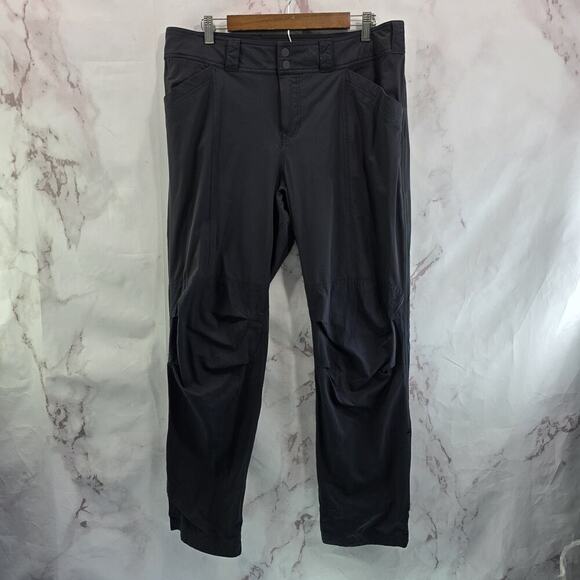 REI Co Op Pants Women 14 Black Screeline Hiking Nylon UPF Convertible Capri - Picture 5 of 15